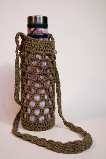 Small Water Bottle Holder- Beige