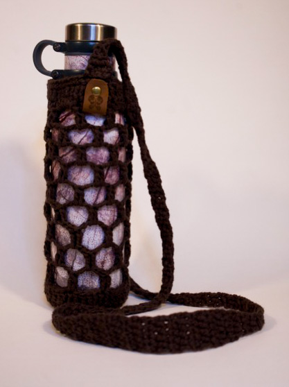 Small Water Bottle Holder- brown